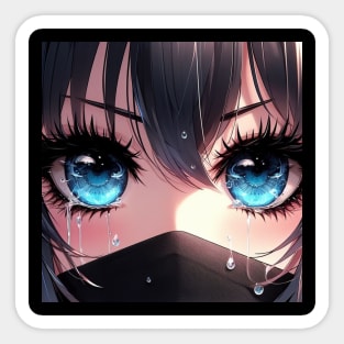 Anime Eyes - Blue Sticker